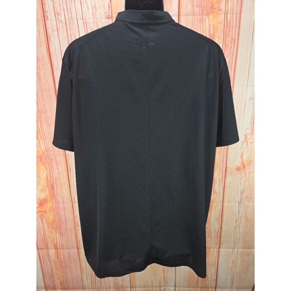 Nike Dri-Fit Mens XL Black Polo Standard Fit Baseball Collar - Picture 2 of 8